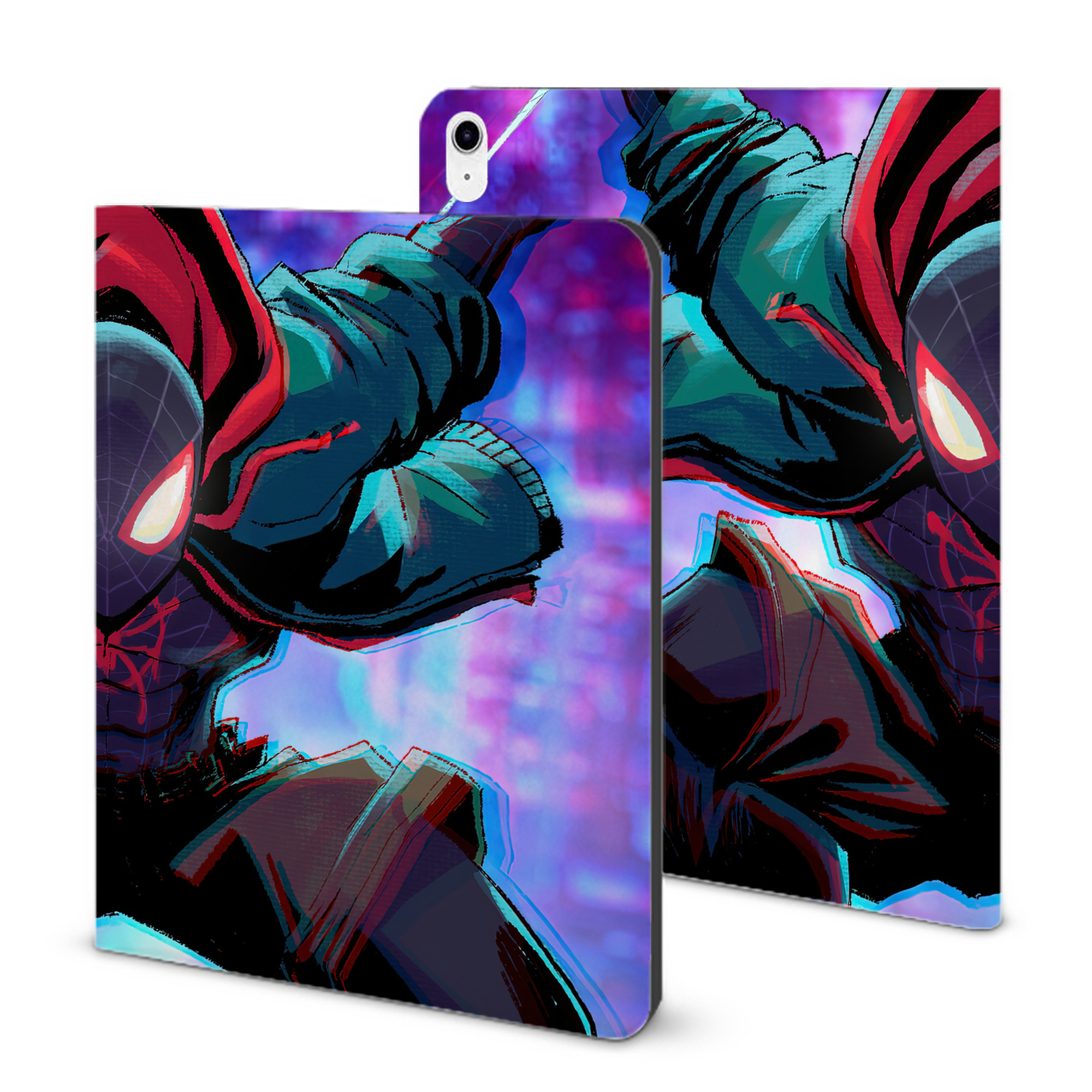 （画像用） Spider Man スパイダーマン IPad ケース ブック型 PUレザー TPU 耐衝撃 軽量 薄型 ペン収納なし 全面保護 IPad 各モデル対応